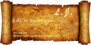 Léh Jozefina névjegykártya